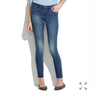 Madewell Skinny Skinny Ankle Jeans Zipper Dark Wash Bottom Size 24 x 28